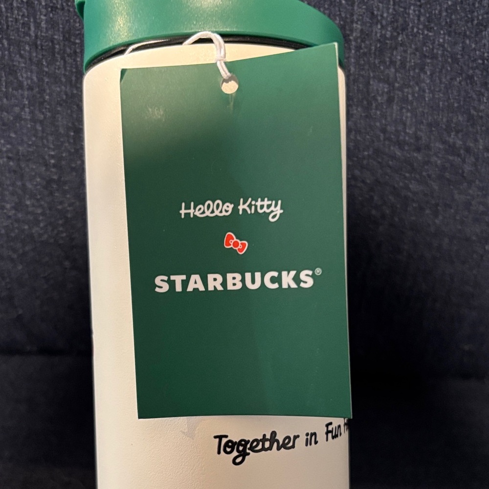 Starbucks Cream and Green Hello Kitty Tumbler - Picture 2 of 5
